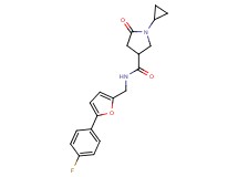 1-cyclopropyl-N-{[5-(4-fluorophenyl)-2-furyl]methyl}-5-oxo-3-pyrrolidinecarboxamide