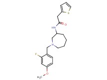 N-[1-(2-fluoro-4-methoxybenzyl)azepan-3-yl]-2-(2-thienyl)acetamide