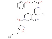 N-({3-methyl-7-[(5-propyl-3-isoxazolyl)carbonyl]-5,6,7,8-tetrahydro-2,7-naphthyridin-4-yl}methyl)-3-phenoxypropanamide