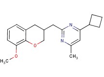 4-cyclobutyl-2-[(8-methoxy-3,4-dihydro-2H-chromen-3-yl)methyl]-6-methylpyrimidine