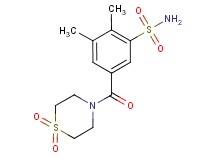 5-[(1,1-dioxidothiomorpholin-4-yl)carbonyl]-2,3-dimethylbenzenesulfonamide
