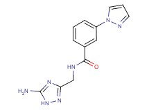 N-[(5-amino-1H-1,2,4-triazol-3-yl)methyl]-3-(1H-pyrazol-1-yl)benzamide