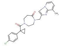 1-{[1-(4-chlorophenyl)cyclopropyl]carbonyl}-4-[(8-methylimidazo[1,2-a]pyridin-2-yl)methyl]-1,4-diazepan-5-one