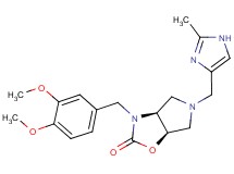 (3aS*,6aR*)-3-(3,4-dimethoxybenzyl)-5-[(2-methyl-1H-imidazol-4-yl)methyl]hexahydro-2H-pyrrolo[3,4-d][1,3]oxazol-2-one