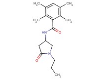 2,3,5,6-tetramethyl-N-(5-oxo-1-propylpyrrolidin-3-yl)benzamide