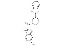 2-{1-[(3-fluoro-7-methylimidazo[1,2-a]pyridin-2-yl)carbonyl]-3-piperidinyl}-1H-benzimidazole