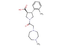 (3S*,4R*)-1-[(4-methyl-1,4-diazepan-1-yl)acetyl]-4-(2-methylphenyl)-3-pyrrolidinecarboxylic acid