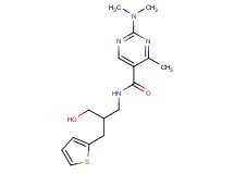 2-(dimethylamino)-N-[3-hydroxy-2-(2-thienylmethyl)propyl]-4-methyl-5-pyrimidinecarboxamide