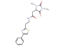 2-(1,3-dimethyl-2,5-dioxo-4-imidazolidinyl)-N-[2-(4-phenyl-1,3-thiazol-2-yl)ethyl]acetamide