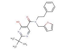 2-tert-butyl-N-(2-furylmethyl)-4-hydroxy-N-(2-phenylethyl)pyrimidine-5-carboxamide
