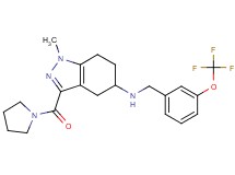 1-methyl-3-(1-pyrrolidinylcarbonyl)-N-[3-(trifluoromethoxy)benzyl]-4,5,6,7-tetrahydro-1H-indazol-5-amine