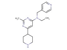 N-ethyl-2-methyl-6-piperidin-4-yl-N-(pyridin-4-ylmethyl)pyrimidin-4-amine