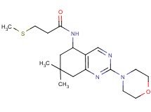 N-[7,7-dimethyl-2-(4-morpholinyl)-5,6,7,8-tetrahydro-5-quinazolinyl]-3-(methylthio)propanamide