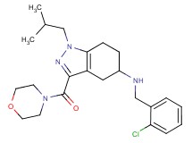 N-(2-chlorobenzyl)-1-isobutyl-3-(4-morpholinylcarbonyl)-4,5,6,7-tetrahydro-1H-indazol-5-amine