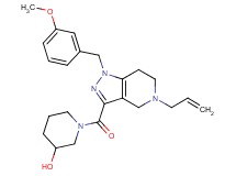 1-{[5-allyl-1-(3-methoxybenzyl)-4,5,6,7-tetrahydro-1H-pyrazolo[4,3-c]pyridin-3-yl]carbonyl}-3-piperidinol