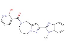 3-{[2-(1-methyl-1H-benzimidazol-2-yl)-7,8-dihydro-4H-pyrazolo[1,5-a][1,4]diazepin-5(6H)-yl]carbonyl}pyridin-2-ol