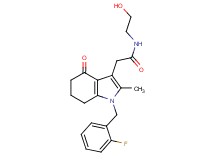 2-[1-(2-fluorobenzyl)-2-methyl-4-oxo-4,5,6,7-tetrahydro-1H-indol-3-yl]-N-(2-hydroxyethyl)acetamide