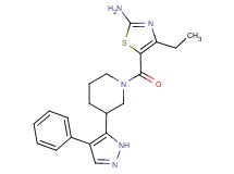 4-ethyl-5-{[3-(4-phenyl-1H-pyrazol-5-yl)piperidin-1-yl]carbonyl}-1,3-thiazol-2-amine