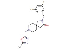 2-(3,5-difluorobenzyl)-8-[(5-methyl-1,3,4-oxadiazol-2-yl)methyl]-2,8-diazaspiro[4.5]decan-3-one