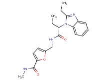 5-({[2-(2-ethyl-1H-benzimidazol-1-yl)butanoyl]amino}methyl)-N-methyl-2-furamide