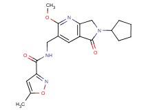 N-[(6-cyclopentyl-2-methoxy-5-oxo-6,7-dihydro-5H-pyrrolo[3,4-b]pyridin-3-yl)methyl]-5-methylisoxazole-3-carboxamide