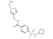 4-[(cyclobutylamino)sulfonyl]-N-[(1-ethyl-1H-pyrazol-4-yl)methyl]benzamide