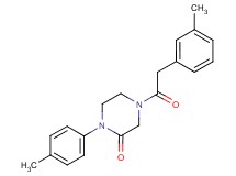1-(4-methylphenyl)-4-[(3-methylphenyl)acetyl]-2-piperazinone