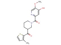 {1-[(4-hydroxy-5-methoxy-2-pyridinyl)carbonyl]-3-piperidinyl}(3-methyl-2-thienyl)methanone