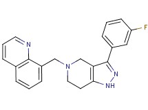 8-{[3-(3-fluorophenyl)-1,4,6,7-tetrahydro-5H-pyrazolo[4,3-c]pyridin-5-yl]methyl}quinoline
