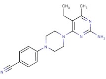 4-[4-(2-amino-5-ethyl-6-methylpyrimidin-4-yl)piperazin-1-yl]benzonitrile