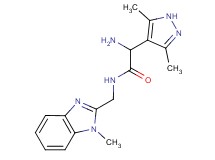 2-amino-2-(3,5-dimethyl-1H-pyrazol-4-yl)-N-[(1-methyl-1H-benzimidazol-2-yl)methyl]acetamide
