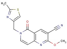 2-methoxy-6-[(2-methyl-1,3-thiazol-4-yl)methyl]-5-oxo-5,6-dihydro-1,6-naphthyridine-3-carbonitrile