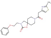 8-[(2-methyl-1,3-thiazol-4-yl)acetyl]-3-(2-phenoxyethyl)-1-oxa-3,8-diazaspiro[4.5]decan-2-one