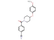 4-{[4-(4-methoxyphenoxy)-1-piperidinyl]carbonyl}benzonitrile