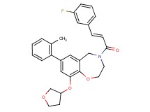 4-[(2E)-3-(3-fluorophenyl)-2-propenoyl]-7-(2-methylphenyl)-9-(tetrahydro-3-furanyloxy)-2,3,4,5-tetrahydro-1,4-benzoxazepine