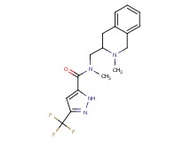 N-methyl-N-[(2-methyl-1,2,3,4-tetrahydro-3-isoquinolinyl)methyl]-3-(trifluoromethyl)-1H-pyrazole-5-carboxamide