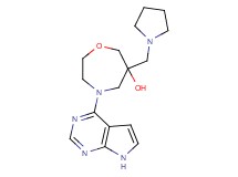 6-(pyrrolidin-1-ylmethyl)-4-(7H-pyrrolo[2,3-d]pyrimidin-4-yl)-1,4-oxazepan-6-ol