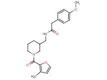 2-(4-methoxyphenyl)-N-{[1-(3-methyl-2-furoyl)-3-piperidinyl]methyl}acetamide