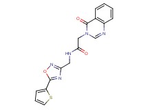 2-(4-oxo-3(4H)-quinazolinyl)-N-{[5-(2-thienyl)-1,2,4-oxadiazol-3-yl]methyl}acetamide