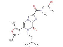 6-(2,5-dimethyl-3-furyl)-N-(2-hydroxypropyl)-N-methyl-7-(3-methylbut-2-en-1-yl)-8-oxo-7,8-dihydroimidazo[1,2-a]pyrazine-2-carboxamide