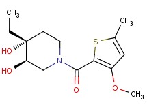(3R*,4R*)-4-ethyl-1-[(3-methoxy-5-methyl-2-thienyl)carbonyl]piperidine-3,4-diol
