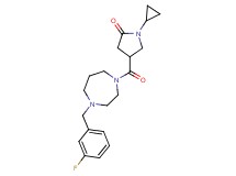 1-cyclopropyl-4-{[4-(3-fluorobenzyl)-1,4-diazepan-1-yl]carbonyl}-2-pyrrolidinone