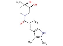 (3S*,4R*)-1-[(2,3-dimethyl-1H-indol-5-yl)carbonyl]-4-methylpiperidine-3,4-diol