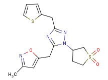 1-(1,1-dioxidotetrahydro-3-thienyl)-5-[(3-methylisoxazol-5-yl)methyl]-3-(2-thienylmethyl)-1H-1,2,4-triazole