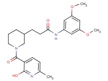 N-(3,5-dimethoxyphenyl)-3-{1-[(2-hydroxy-6-methyl-3-pyridinyl)carbonyl]-3-piperidinyl}propanamide