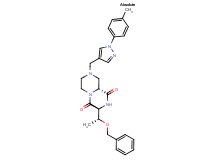 (3S,9aR)-3-[(1R)-1-(benzyloxy)ethyl]-8-{[1-(4-methylphenyl)-1H-pyrazol-4-yl]methyl}tetrahydro-2H-pyrazino[1,2-a]pyrazine-1,4(3H,6H)-dione