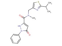 N-[(2-isopropyl-1,3-thiazol-4-yl)methyl]-N-methyl-5-oxo-1-phenyl-2,5-dihydro-1H-pyrazole-3-carboxamide