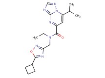 N-[(5-cyclobutyl-1,2,4-oxadiazol-3-yl)methyl]-N-ethyl-7-isopropyl[1,2,4]triazolo[1,5-a]pyrimidine-5-carboxamide