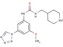 N-[3-methoxy-5-(1H-tetrazol-1-yl)phenyl]-N'-(4-piperidinylmethyl)urea hydrochloride