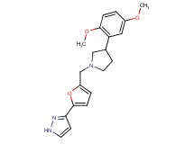 3-(5-{[3-(2,5-dimethoxyphenyl)-1-pyrrolidinyl]methyl}-2-furyl)-1H-pyrazole